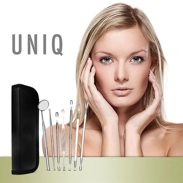 UNIQ Mitesserentferner Set – 5-teilig mit Komedonenquetscher