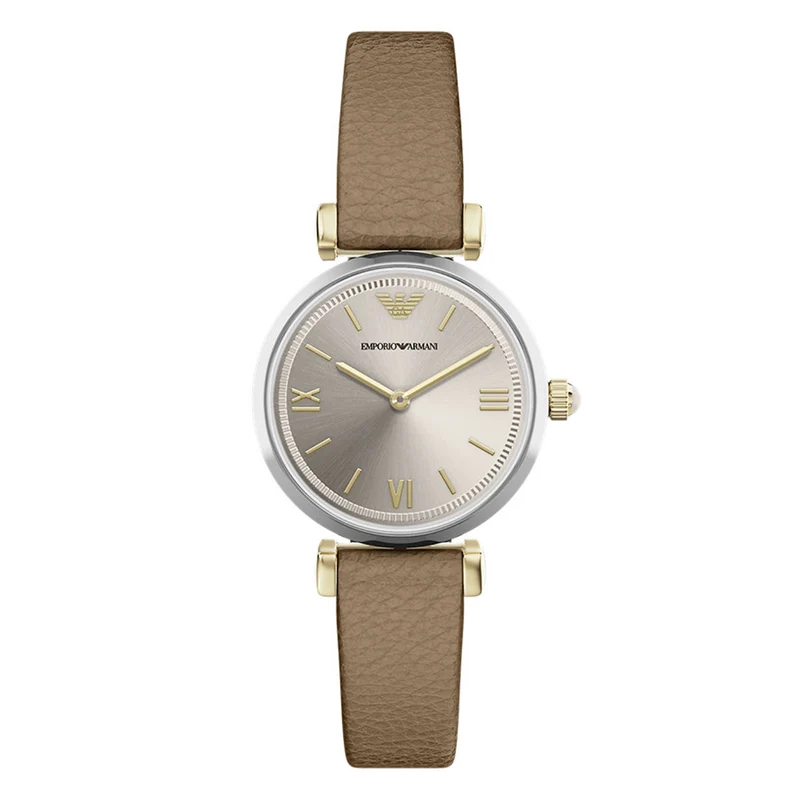 Emporio Armani Round Gold Dial Watch AR11770