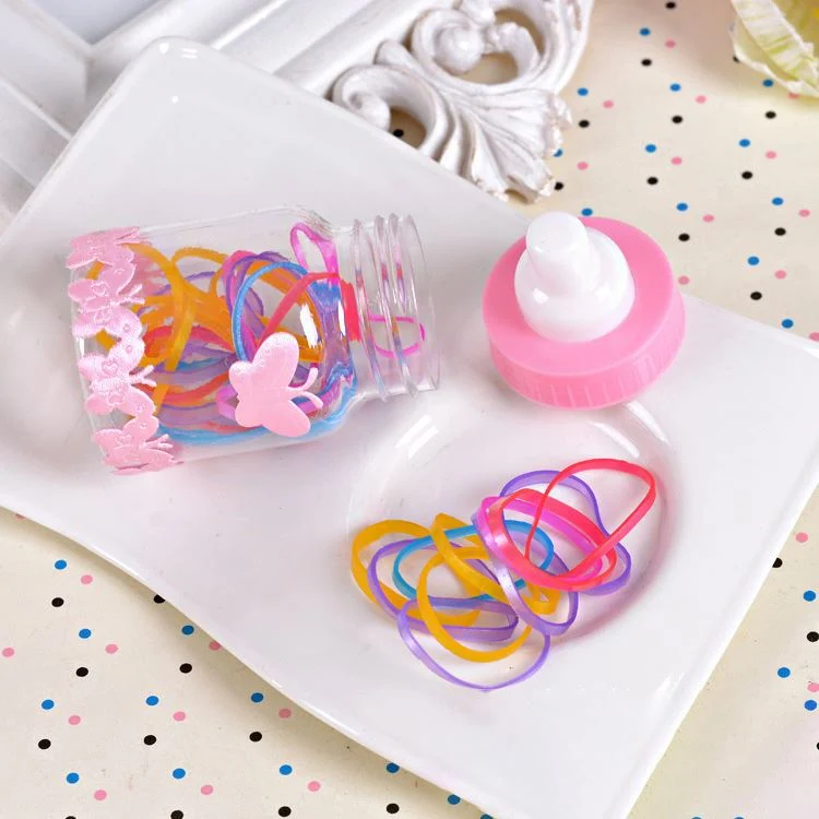 30 Snagfree Haargummis 2 mm - Farben mischen in Babyflasche