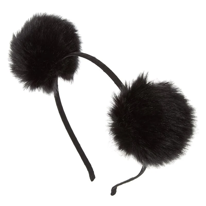 Haarreif – Ombre Pom Pom – Schwarz