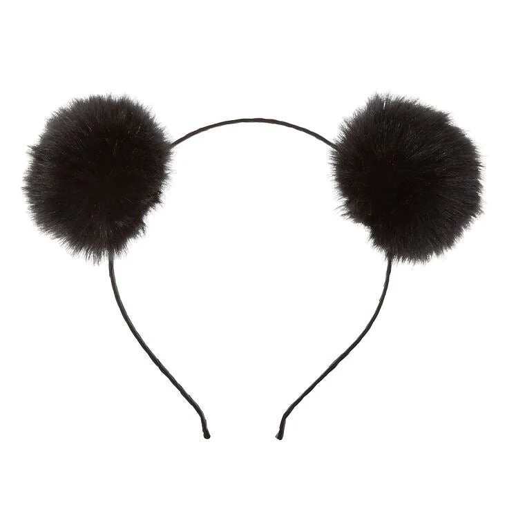 Haarreif – Ombre Pom Pom – Schwarz