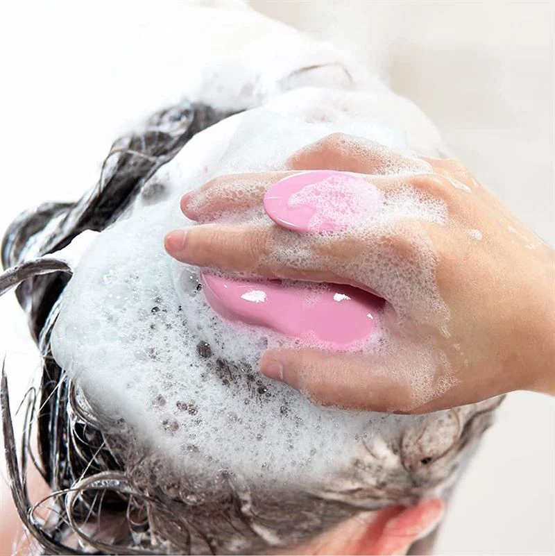 TBC Shampoo-Haarbürste / Kopfhautbürste - Kopfhaut-Massagebürste - Massage und Stimulation der Kopfhaut - Rosa