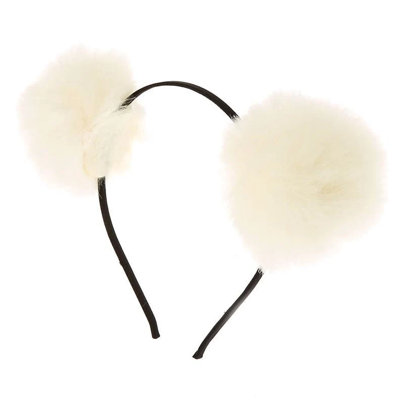 Haarreif – Ombre Pom Pom – Elfenbein