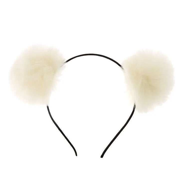 Haarreif – Ombre Pom Pom – Elfenbein