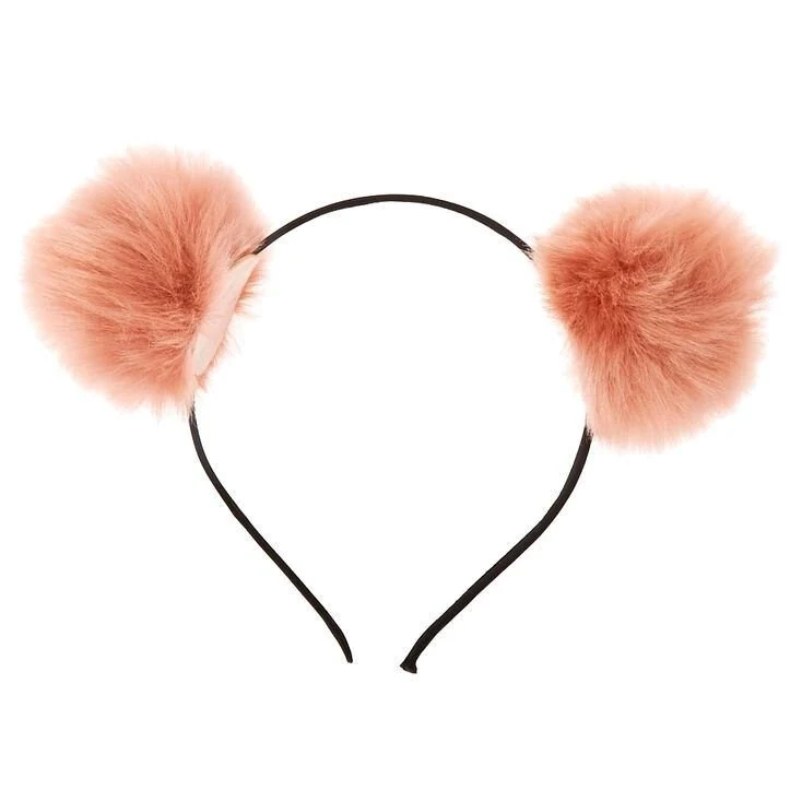 Haarreif – Ombre Pom Pom – Pfirsichfarben