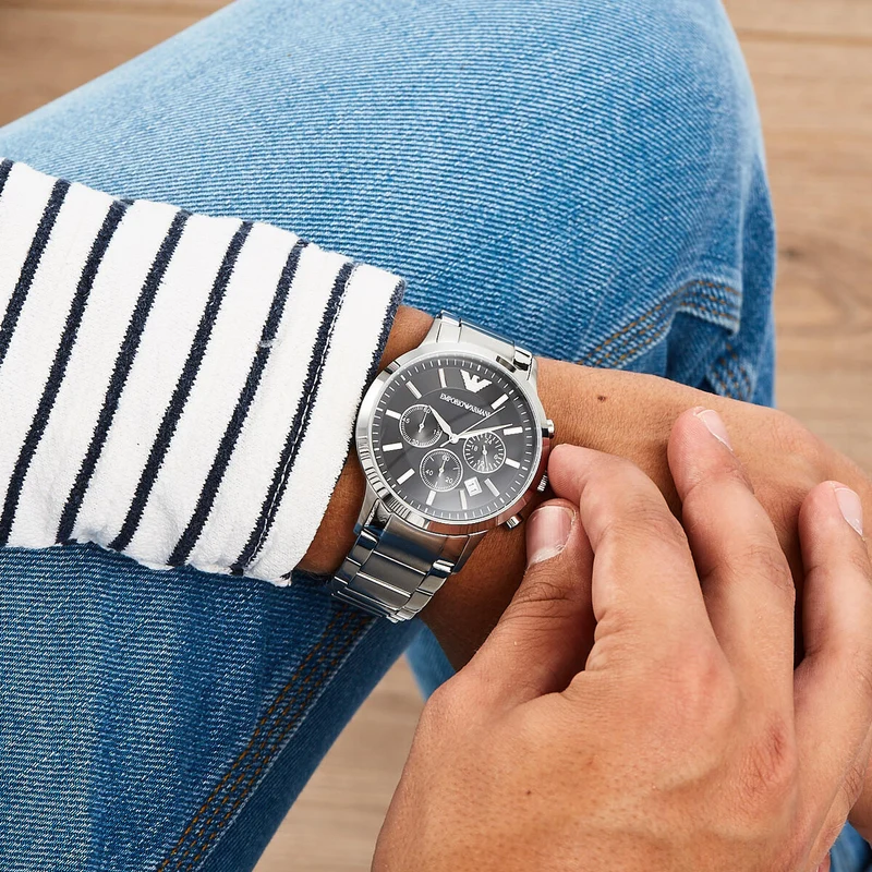 Emporio Armani herren Uhr Silber AR2434