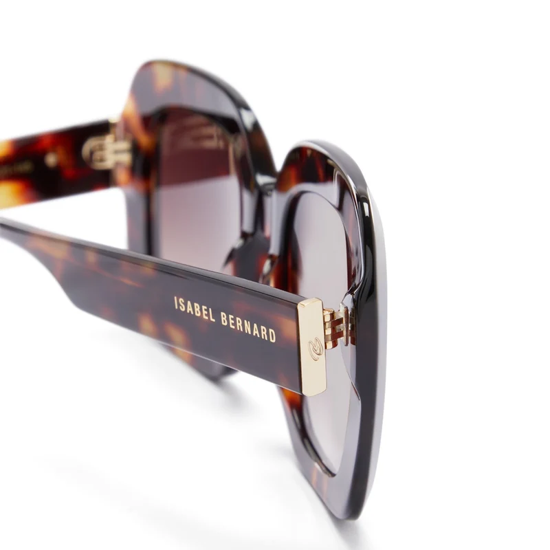 Isabel Bernard La Villette Rive Braun Tortoise Quadratisch Sonnenbrille IB400003-14-14