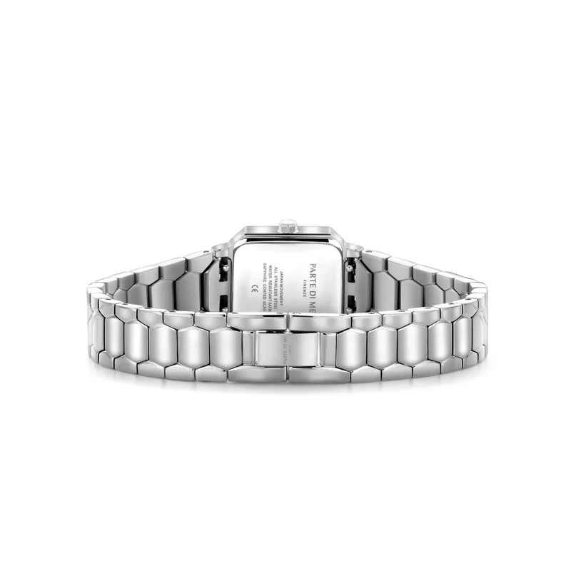 Parte di Me Orologio square ladies watch silver coloured and green PDM09029