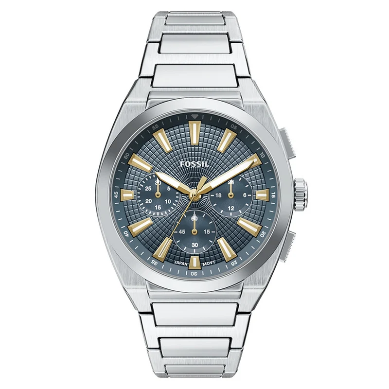 Fossil Everett Round Blue Dial Watch FS6154