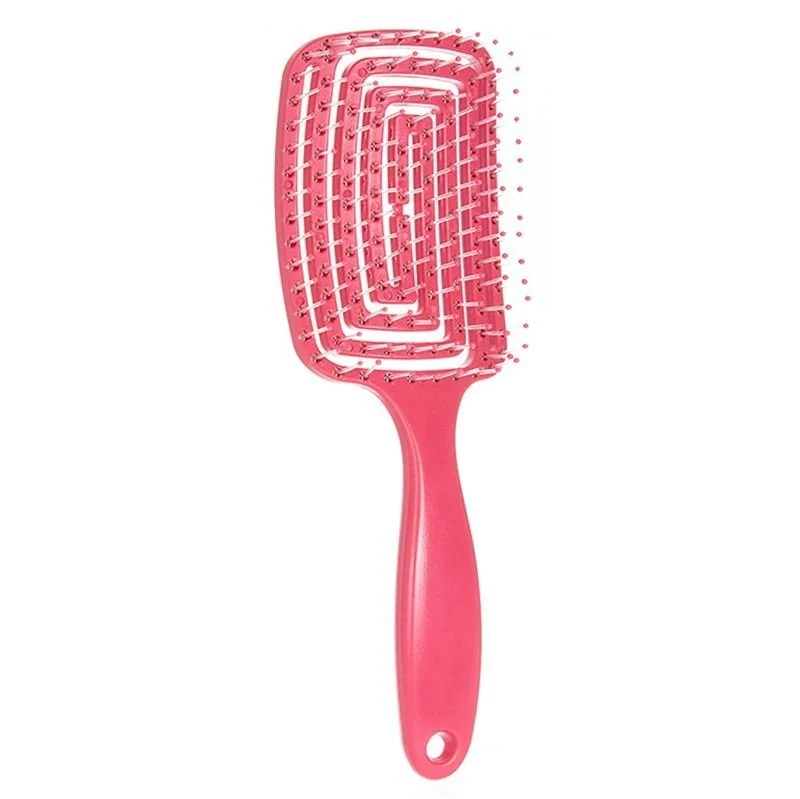 TBC Entwirrungsbürste für Haare – Hohlbürste für Nass- und Trockenanwendungen – Rosa
