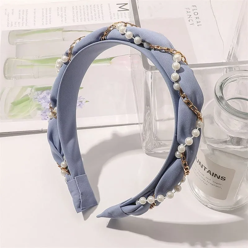 Chris Rubin Haarreif – Kiko – Himmelblau mit Perlen