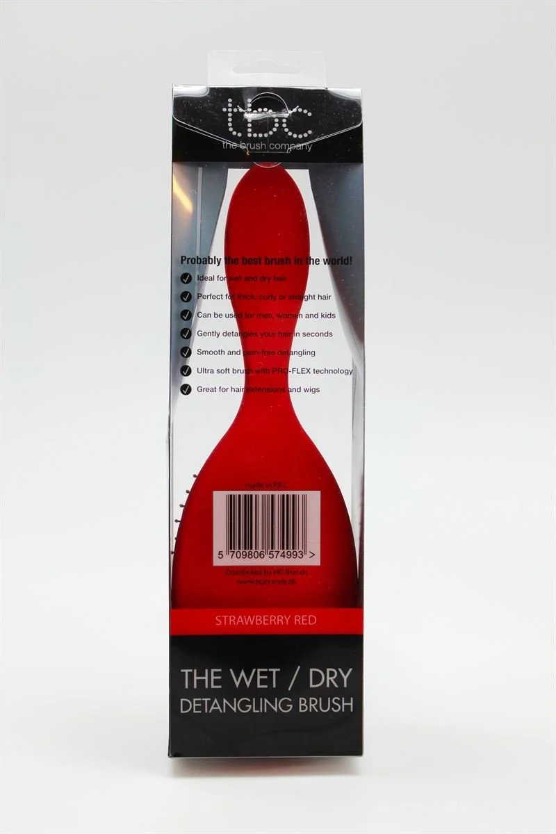 Haarbürste zum Entwirren – Wet & Dry – Erdbeerrot
