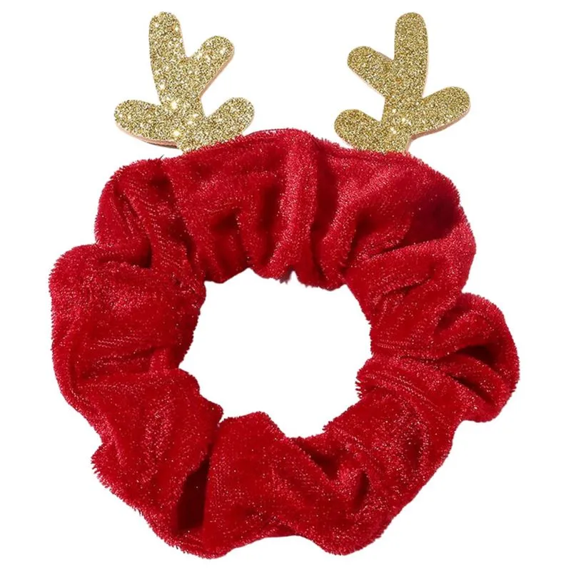 SOHO Weihnachtshirsch - Weihnachts-Haargummi - Rot