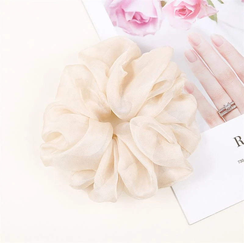 Scrunchie SOHO Keeya – Groß – Chiffon beige