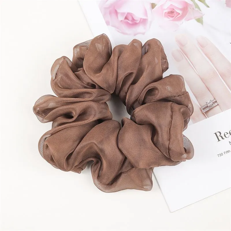 SOHO Keeya Scrunchie – Groß – Braun
