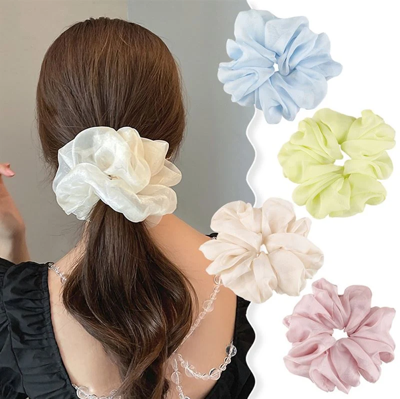 SOHO Keeya Scrunchie – Weißer Chiffon