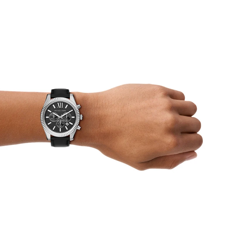 Michael Kors Lexington Round Black Dial Watch MK9256