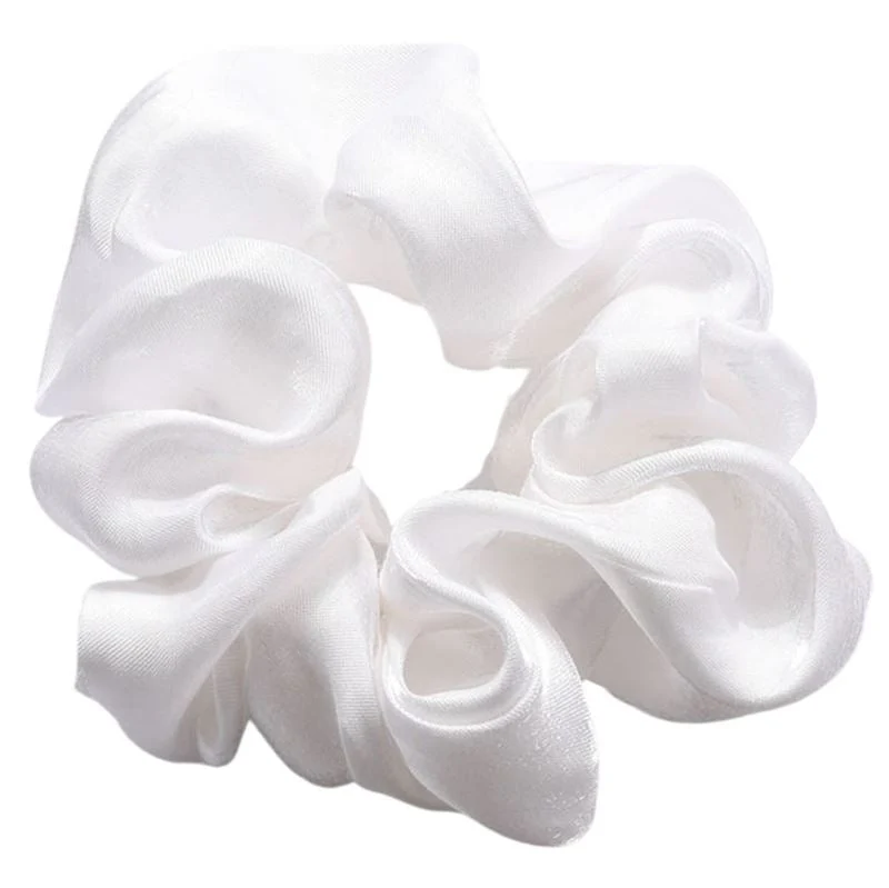 Scrunchie – Weiß aus Satin