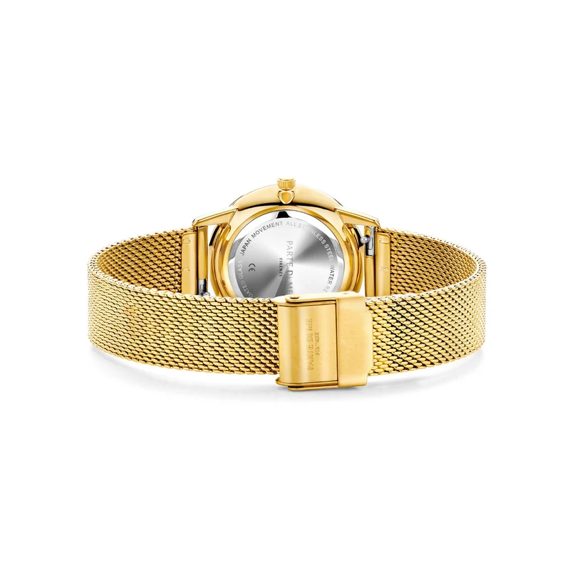 Parte Di Me Orologio rund Damenuhr goldfarben und dunkelbraun PDM09055