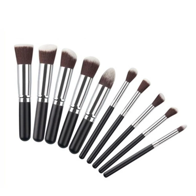 Technique PRO Make-up Pinsel Set – 10-teilig – Schwarz-goldfarben