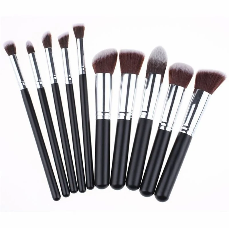 Technique PRO Make-up Pinsel Set – 10-teilig – Schwarz-goldfarben