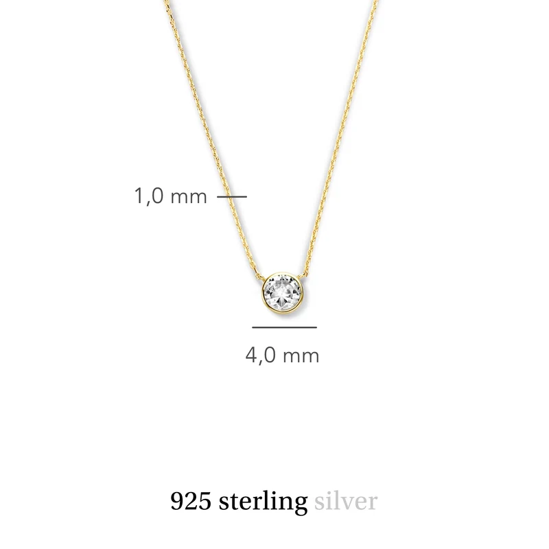 Violet Hamden Venus 925 Sterling Silberne Vergoldete Halskette mit Geburtsstein VH340010-JUL