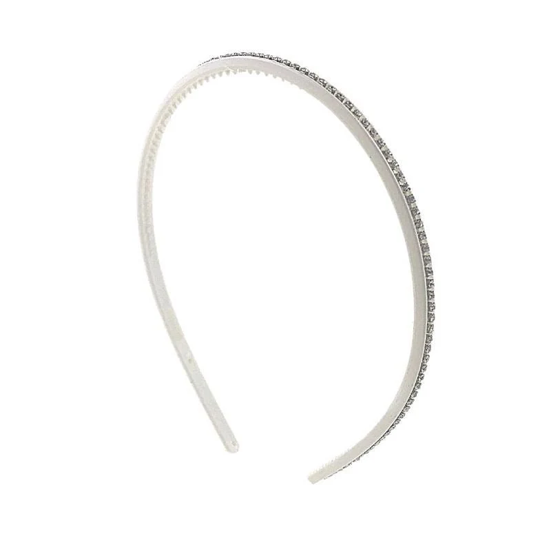 Haarreif mit Diamant-Look – Weiß