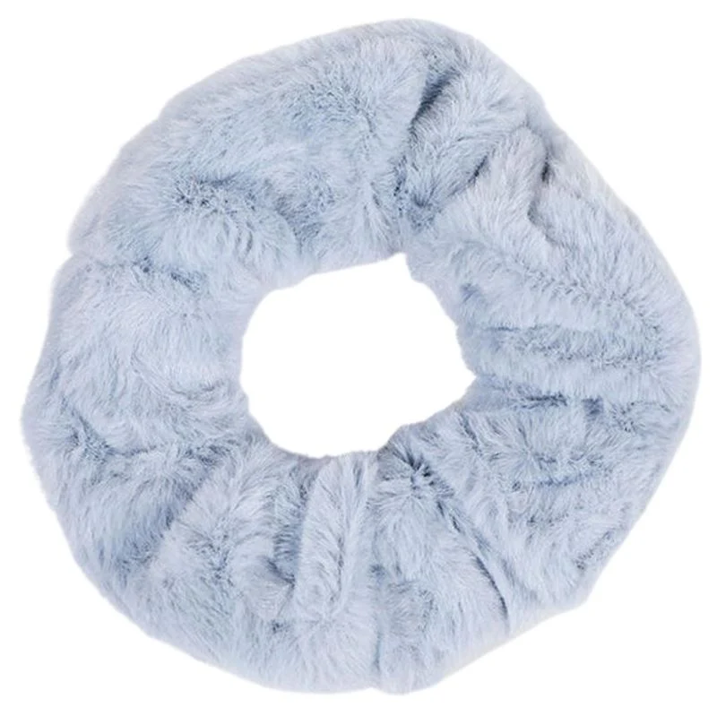 SOHO Scrunchie Teddie – Faux Pelz Blau