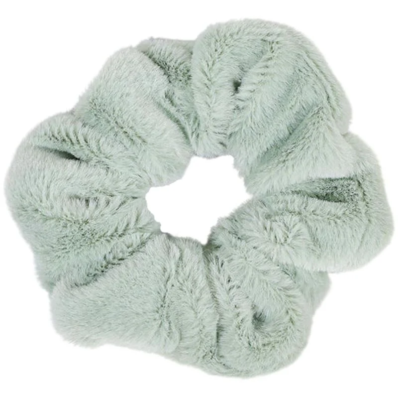 Scrunchie SOHO Teddie – Grün aus Teddyfell