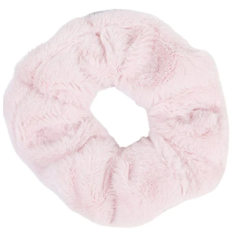 SOHO Teddie Scrunchie – rosa Kunstfell