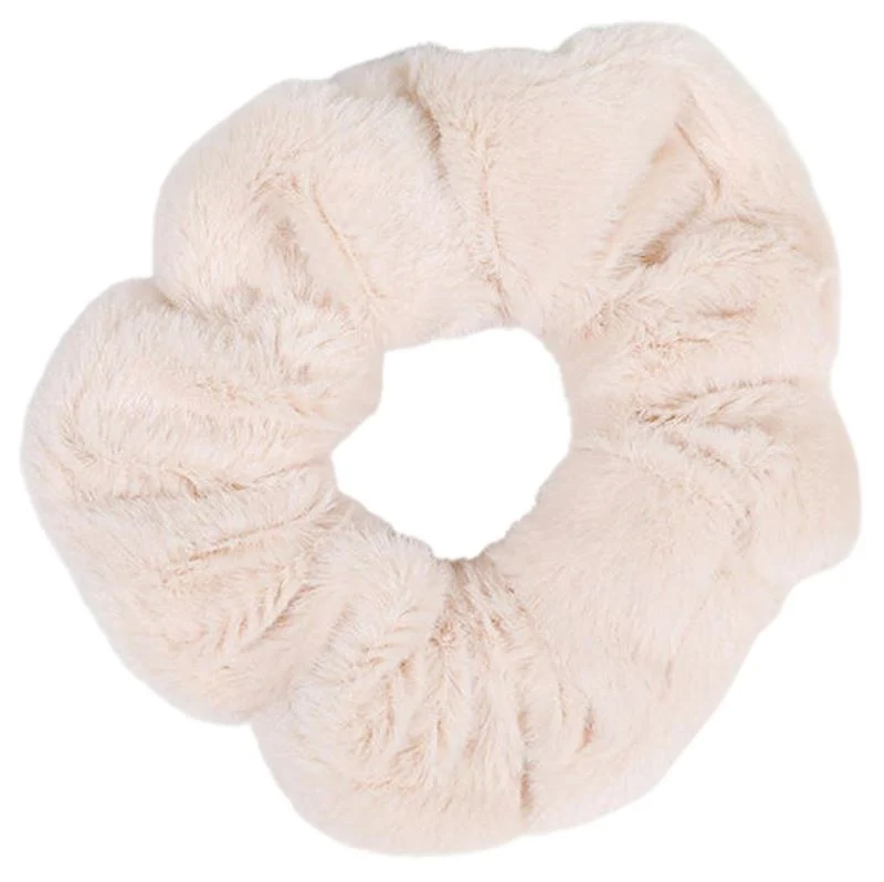 Scrunchie SOHO Teddie – Cremeweiß aus Kunstfell