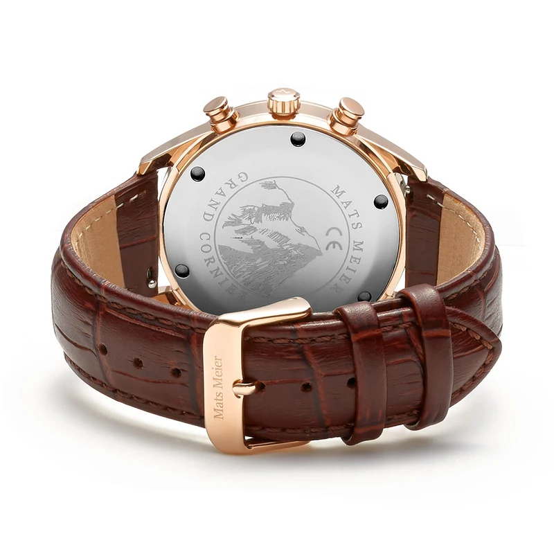 Mats Meier Grand Cornier Chrono Groen/RoseGoldfarbene Uhr MM00114