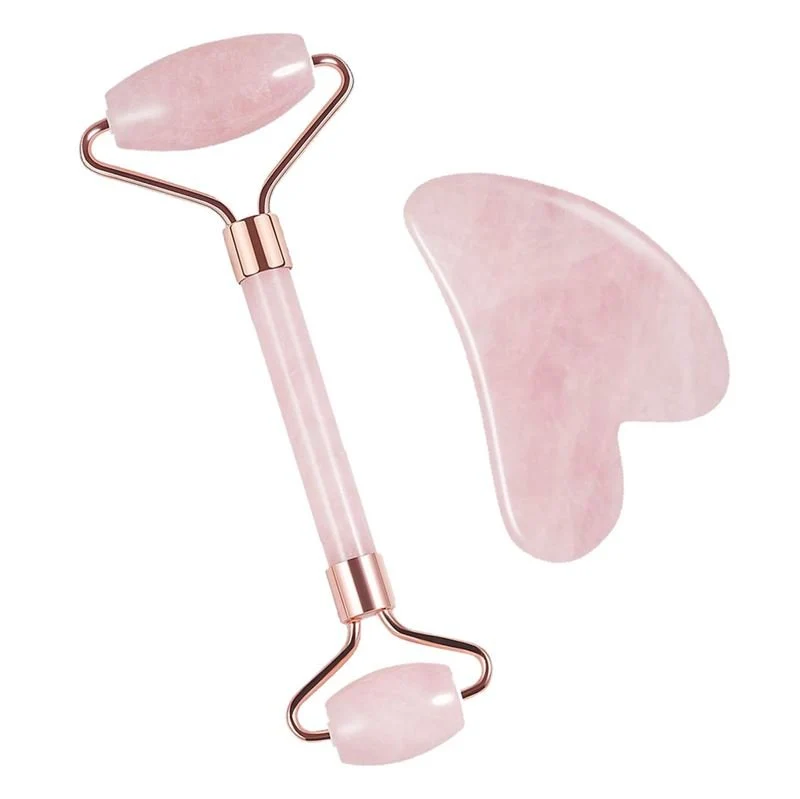 UNIQ Jade Roller + Guasha Stein (Pink)