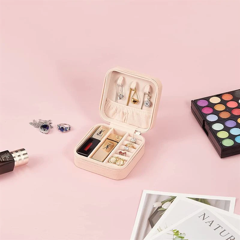 Schmuckkästchen – UNIQ pink aus Kunstleder – Quadratisch