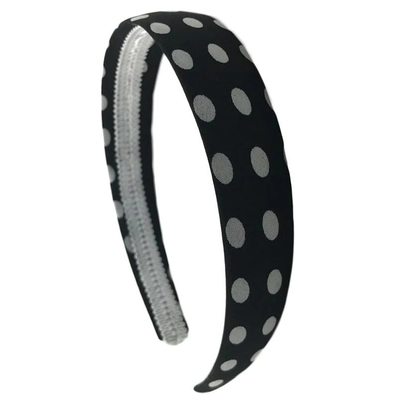 Haarreif mit Pünktchen – Schwarz-Weiß