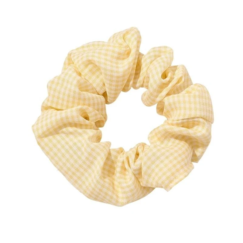 SOHO Camilla Scrunchie – Gelb-Weiß aus Baumwolle