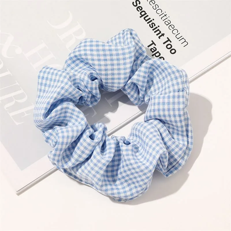 Scrunchie SOHO Camilla – Blau-Weiß aus Baumwolle