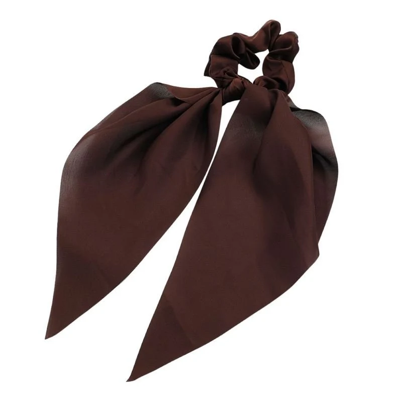 Chris Rubin Scrunchie mit Tuch – Braun