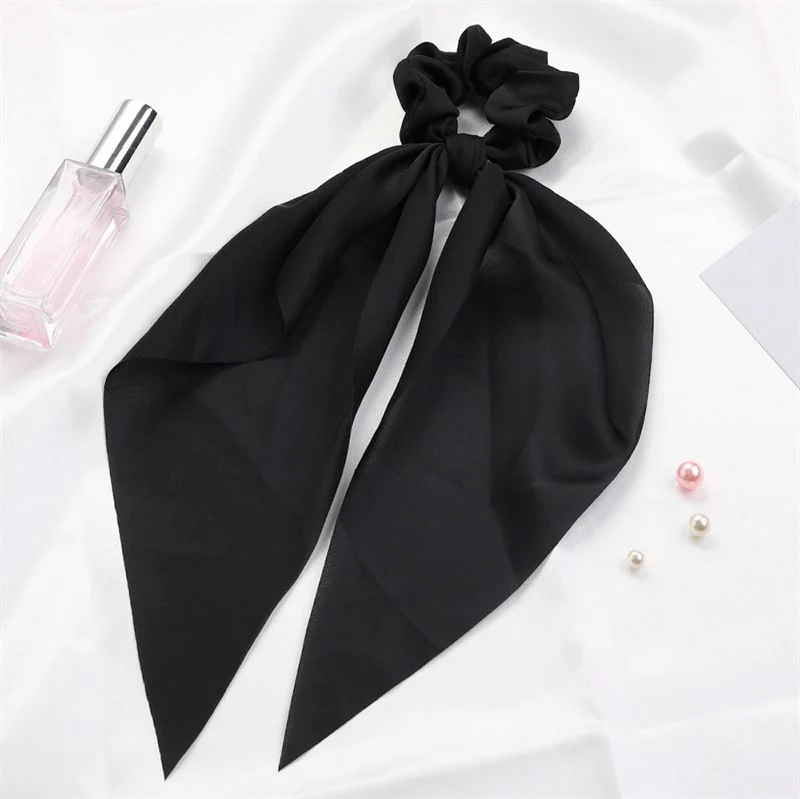 Chris Rubin Giana Scrunchie mit Schal - Schwarz