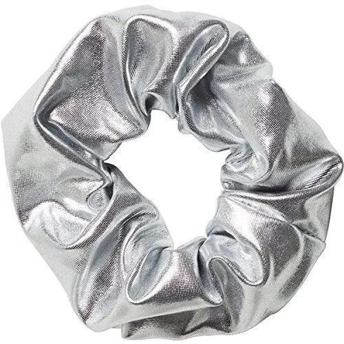 Scrunchie Haargummi – Metallic – Silber
