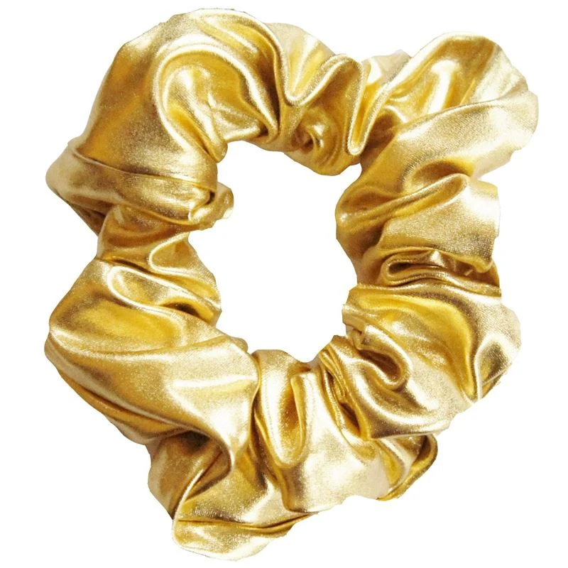 Scrunchie Haargummi – Metallic goldfarben