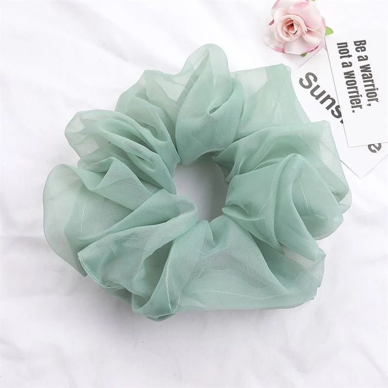 XL-Haargummi aus Organza in Mintgrün von SOHO Sola