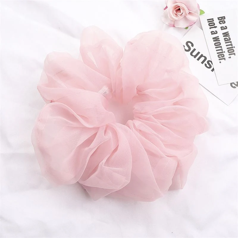 Scrunchie XL – SOHO Sola Blush aus Organza
