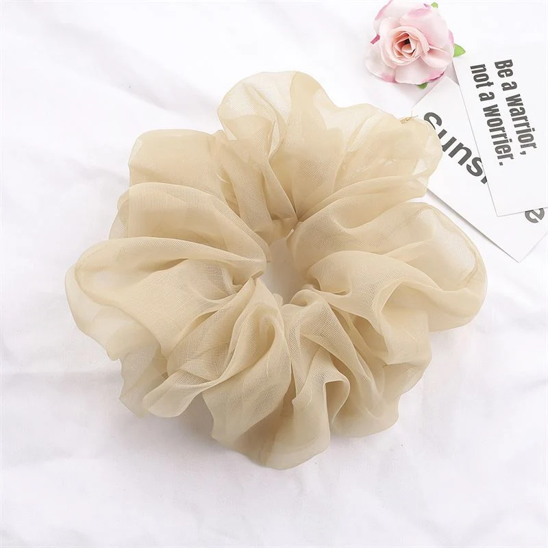 Scrunchie XL – SOHO Sola Organza Latte