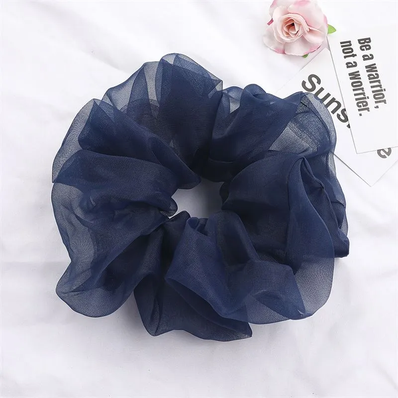 Scrunchie XL – SOHO Sola Denim Organza