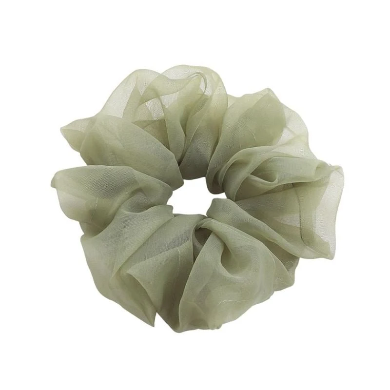 XL Scrunchie – Organza Army Grün