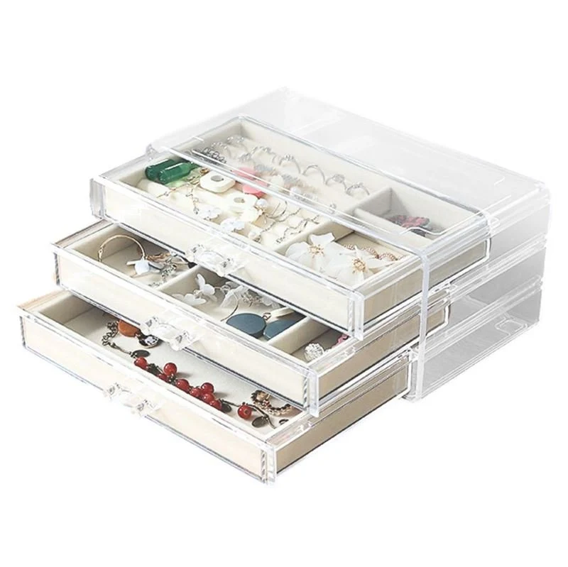 Schmuckkästchen Acryl – 3 Schubladen Organizer von UNIQ