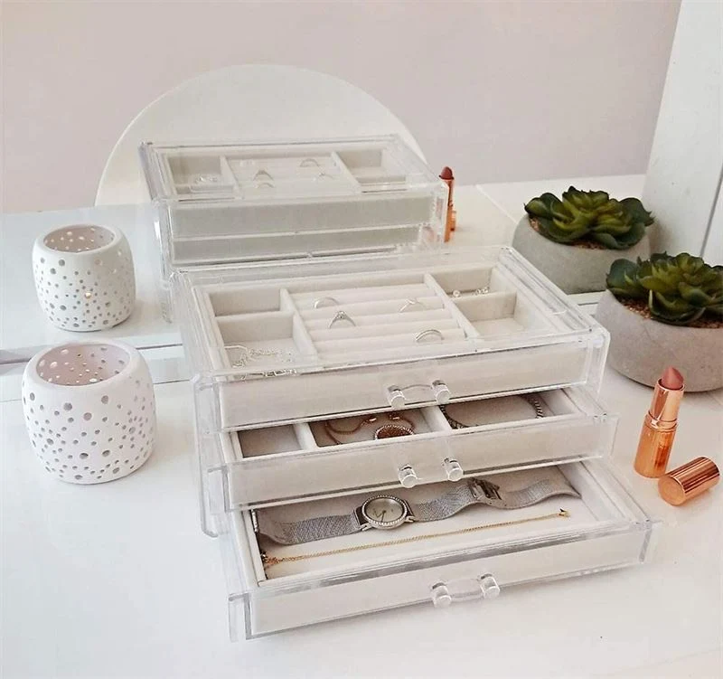 Schmuckkästchen Acryl – 3 Schubladen Organizer von UNIQ