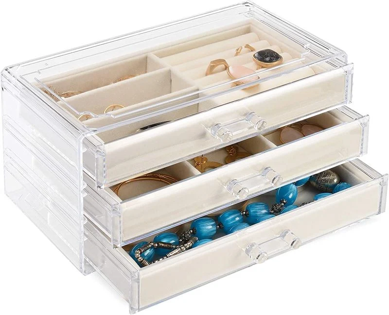 Schmuckkästchen Acryl – 3 Schubladen Organizer von UNIQ