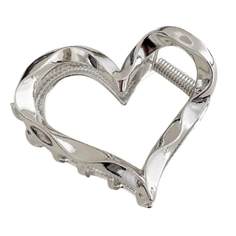 SOHO Herz Metall Haarklammer - Silber
